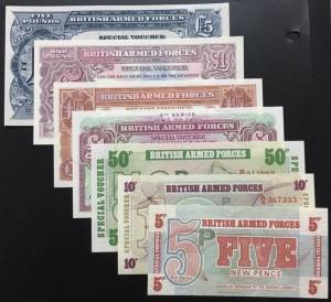 British Armed Forces Quân Đội Anh Set 7 tờ UNC