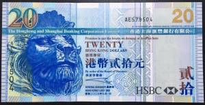 Hong Kong 20 Dollars UNC 2003