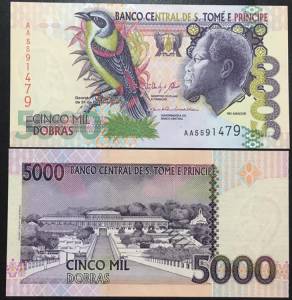 Saint Thomas & Prince 5000 Dobras UNC 2013