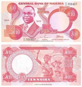 Nigeria 10 Naira UNC 2004