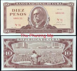 Cuba 10 Pesos UNC 1971