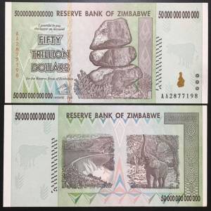 Zimbabwe 50 Ngàn Tỷ Dollars UNC 2008