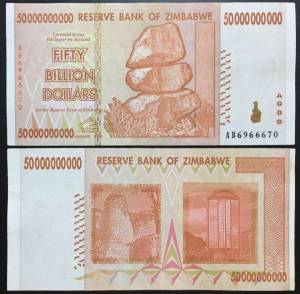 Zimbabwe 50 Tỷ Dollars UNC 2008