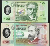 Uruguay 20 + 50 Pesos UNC 2020