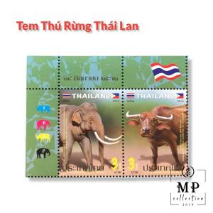 Bộ Tem Nước Ngoài Thái Lan Thú Rừng 2 Con 2019