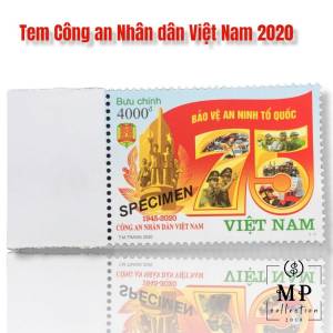 Bộ 1 con Tem mẫu SPECIMEN Công An Nhân Dân Việt Nam phát hành năm 2020