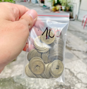 Đồng Xu Ngũ Đế Phong Thuỷ Combo Túi 100 Xu Cổ Âm Dương