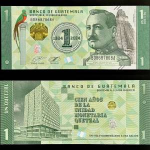 Guatemala 1 Quetzal 2024 UNC