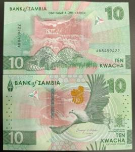 Zambia 10 Kwacha 2024 UNC