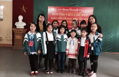 THAM GIA HỘI THI: “VIẾT CHỮ ĐẸP” CẤP QUẬN NĂM HỌC 2014 - 2015