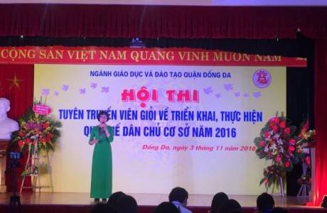 Hội Thi Tuyên truyền giáo viên giỏi về triển khai, thực hiện quy chế dân chủ cơ sở năm 2016