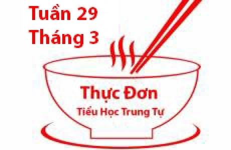 THỰC ĐƠN ĂN BÁN TRÚ T29