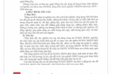 Công tác nghiên cứu khoa học sáng kiến kinh nghiệm