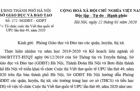 Cuộc thi Viết thư quốc tế UPU lần thứ 49
