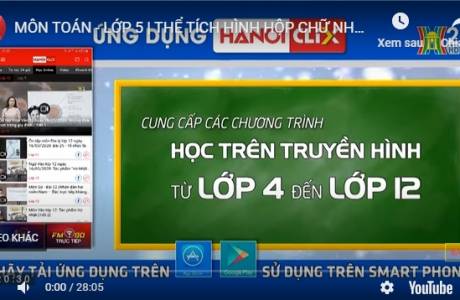 Bài dạy trên truyền hình ngày 10/4/2020- Toán - Lớp 5