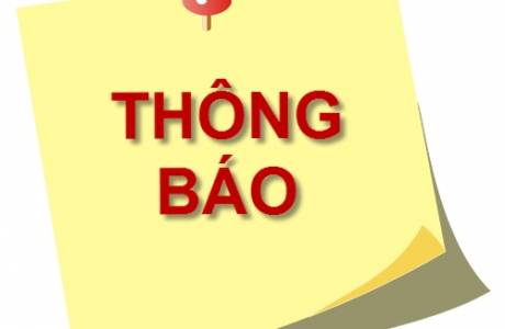 THÔNG BÁO