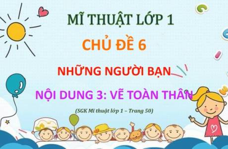 Mĩ thuật - lớp 1 - Chủ đề 6 - Những Người Bạn- Nội dung 3: Vẽ toàn thân