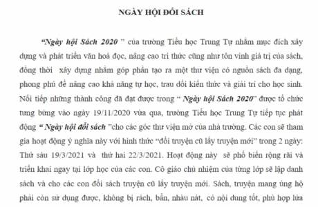 NGÀY HỘI ĐỔI SÁCH