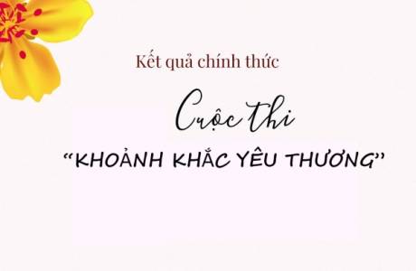 KẾT QUẢ CUỘC  THI ẢNH KHOẢNH KHẮC YÊU THƯƠNG  NĂM HỌC 2020 - 2021