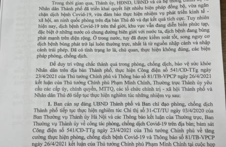 Tăng cường công tác phòng, chống dịch bệnh Covid-19 trên địa bàn Thành phố