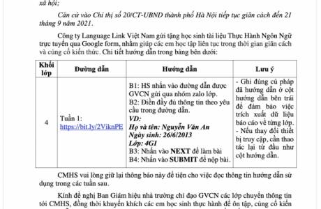 Tiếng Anh Lớp 4 - Tuần 1