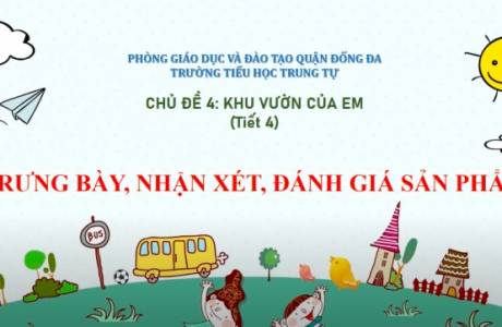 Mĩ thuật lớp 1 - Chủ đề 4: Khu vườn của em - tiết 4 - Tuần 16