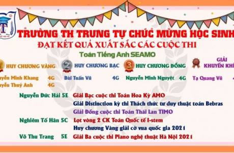 Trường Tiểu Học Trung Tự Chúc Mừng Học Sinh Đạt Kết Quả Xuất Sắc Các Cuộc Thi
