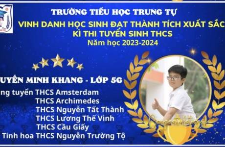 Vinh Danh Học Sinh Đạt Thành Tích Xuất Sắc Kì Thi Tuyển Sinh THCS
