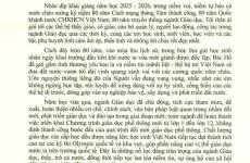 Thư của Chủ tịch nước Lương Cường gửi ngành GD 2025-2026