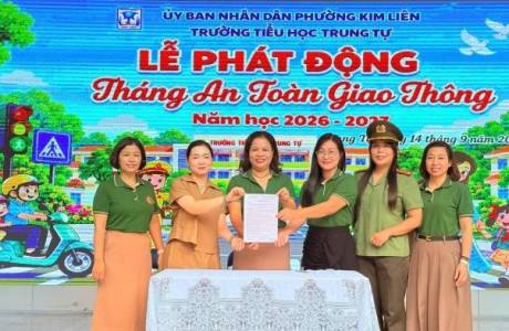 TRUNG TỰ HƯỞNG ỨNG THÁNG AN TOÀN GIAO THÔNG NĂM HỌC 2026 – 2027
