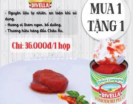 CHƯƠNG TRÌNH KHUYẾN MÃI MUA 1 TẶNG 1. “CÀ CHUA BÓC VỎ 400GR DIVELLA”