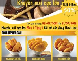 CHƯƠNG TRÌNH KHUYẾN MÃI MUA 1 TẶNG 1 VỚI CÁC DÒNG KHOAI TÂY