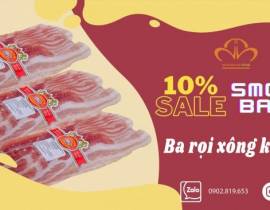 GIẢM GIÁ 10% CHO SMOKED BACON ( BA RỌI XÔNG KHÓI TƯƠI)