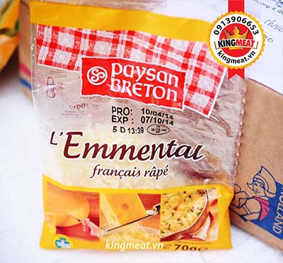 PHÔ MAI EMMENTAL - EMMENTAL CHEESE - SỢI 70GR