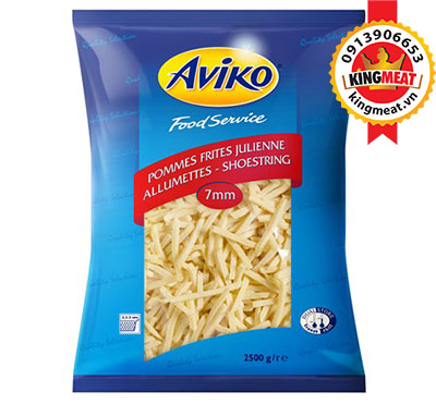 KHOAI TÂY ĐÔNG LẠNH AVIKO POMMES FRITES JULIENNE ALLUMETTES - SHOESTRING 1/4 - 7MM