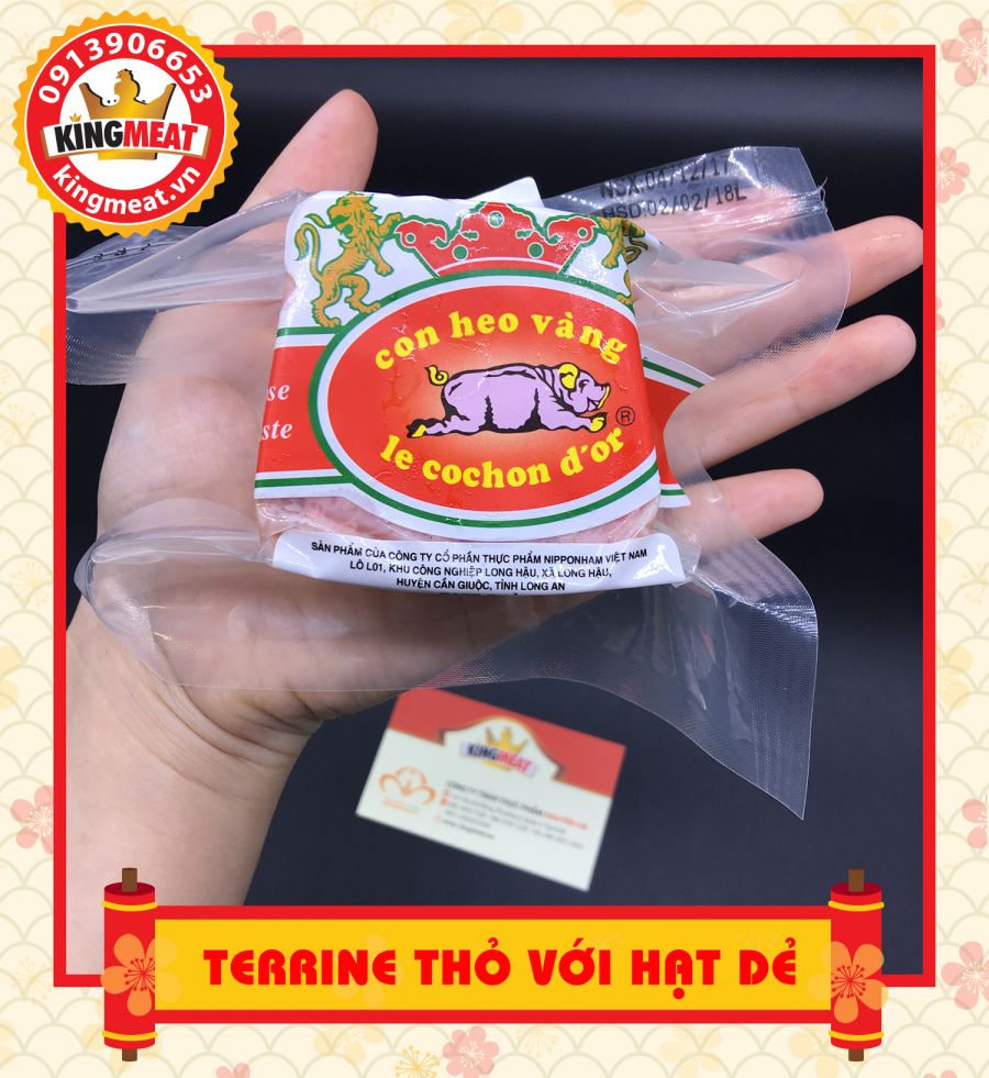 TERRINE THỎ VỚI HẠT DẺ GÓI 500G