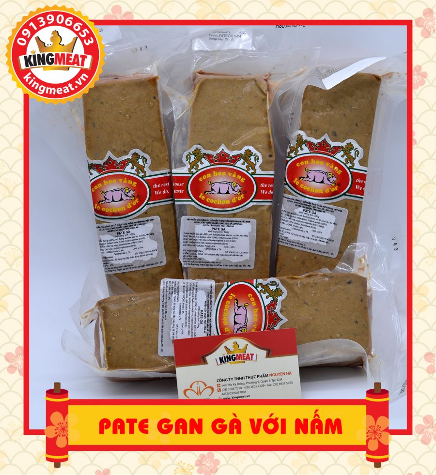 PATE GAN GÀ VỚI NẤM GÓI 500G