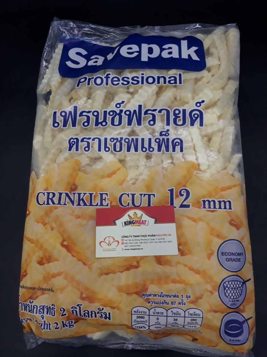 KHOAI TÂY RĂNG CƯA 12MM SAVEPAK – SAVEPAK CRINKLE CUT 12MM