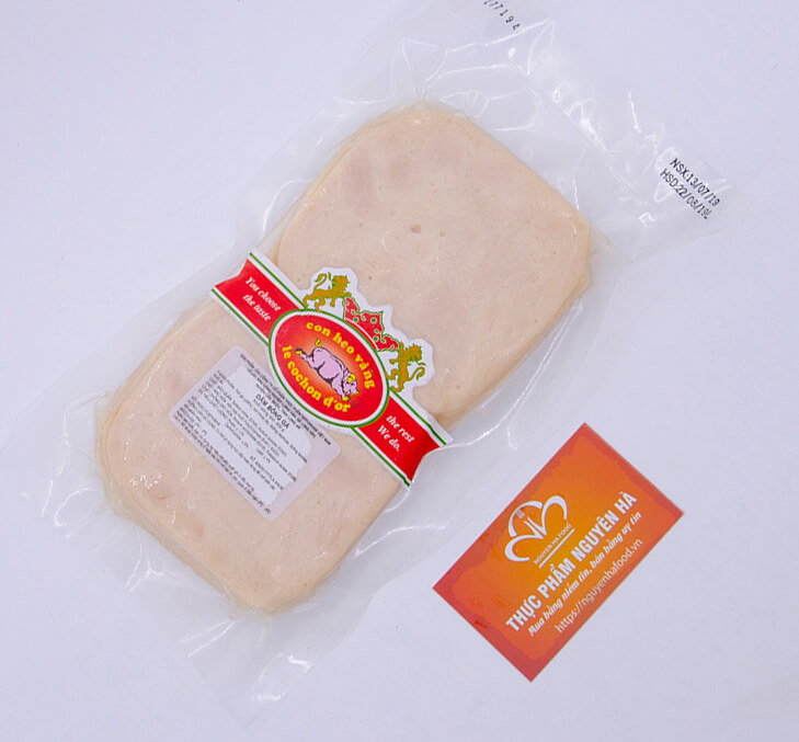 DĂM BÔNG GÀ (CẮT LÁT) - SQUARE CHICKEN HAM (SLICED)-500GR/GÓI