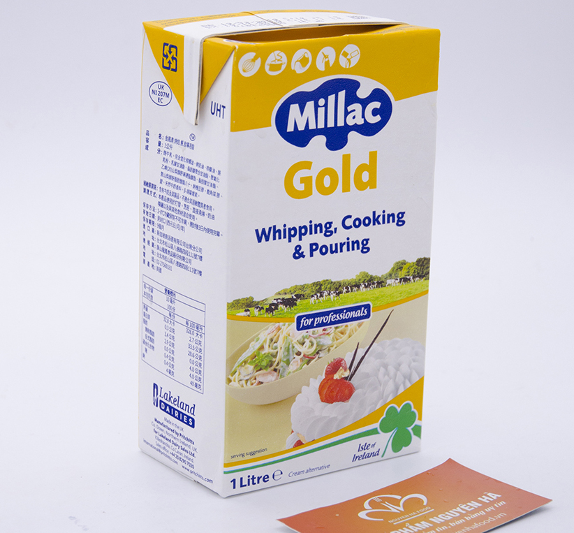 KEM SỮA TƯƠI MILLAC GOLD -MILLAC GOLD WHIPPING CREAM -HỘP 1 L