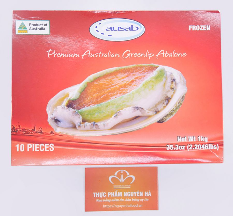 BÀO NGƯ ÚC NHẬP KHẨU - PREMIUM AUSTRALIAN GREENLIP ABALONE (HỘP 1KG -10 CON/HỘP)