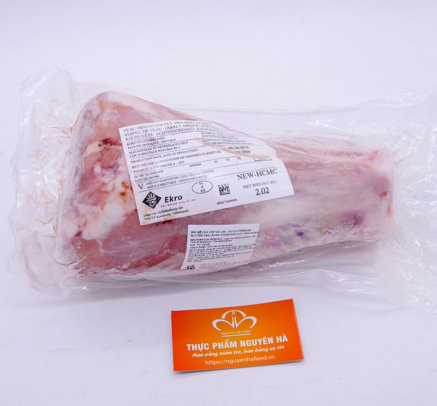 BẮP BÊ EKRO NGUYÊN CÂY CAO CẤP HÀ LAN - DUTCH PREMIUM MILKFED VEAL EKRO HINDSHANK CUT TWO SIDES