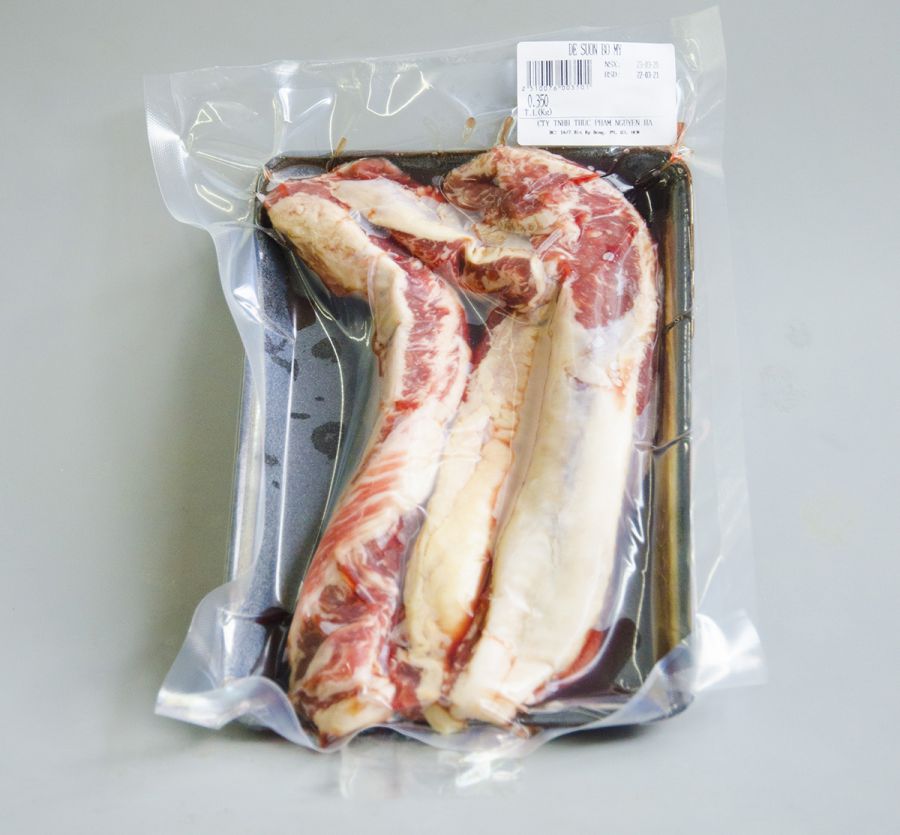 DẺ SƯỜN BÒ MỸ ĐÔNG LẠNH KHAY 350GRAM - RIB FINGER - FROZEN US BEEF