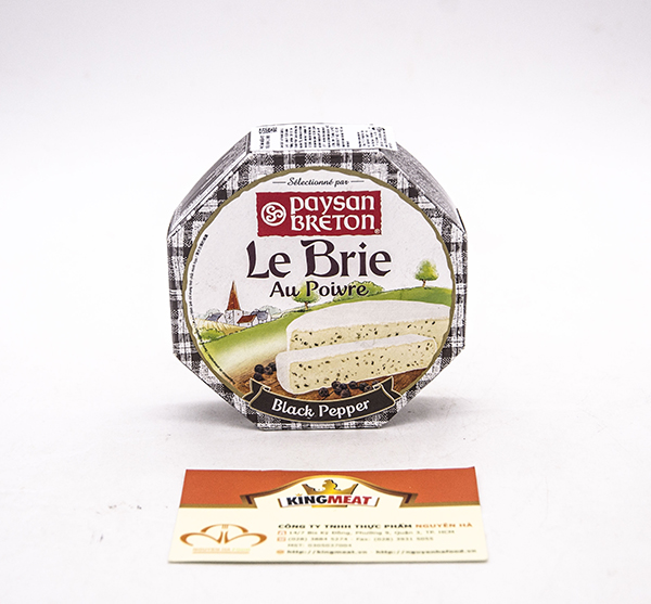 PHÔ MAI BRIE TIÊU ĐEN PB 125G - PAYSAN BRETON -  HỘP 125G