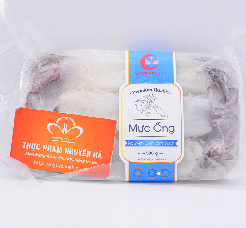 Mực ống nguyên con làm sạch (Vĩ 500gr)
