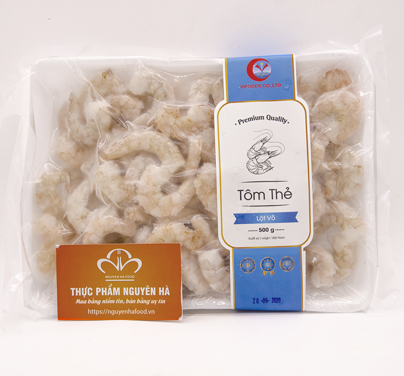 Tôm thẻ lột vỏ ( Vĩ 500gr)