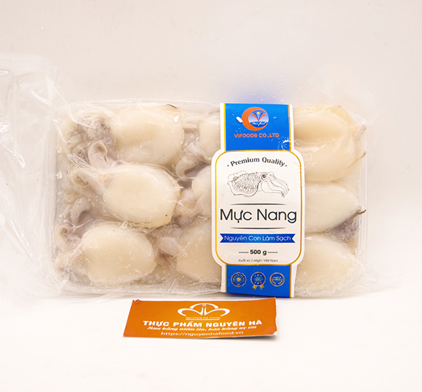 Mực Nang Nguyên Con Làm Sạch Gói 500g