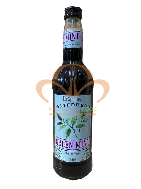 Si rô bạc hà Osterberg – green mint syrup (chai 750 ml)