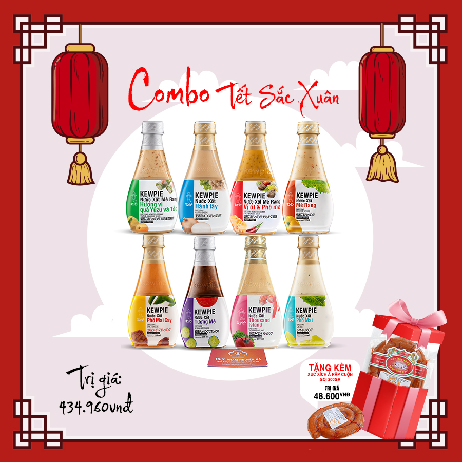 Combo SẮC XUÂN (trọn bộ nước xốt Kewpie- tặng ngay 1 chai xốt đặc biệt)