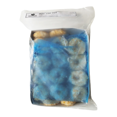 Mực Vòng Tẩm Bột (40 cái/gói/kg, 6kg/thùng)
